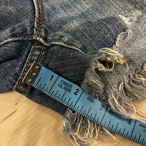 BDG Denim Ripped Shorts Mid Rise Vintage Fit - Picture 7 of 10